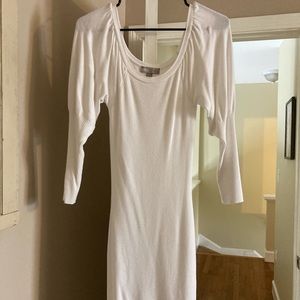 ASOS white puff sleeve sweater dress